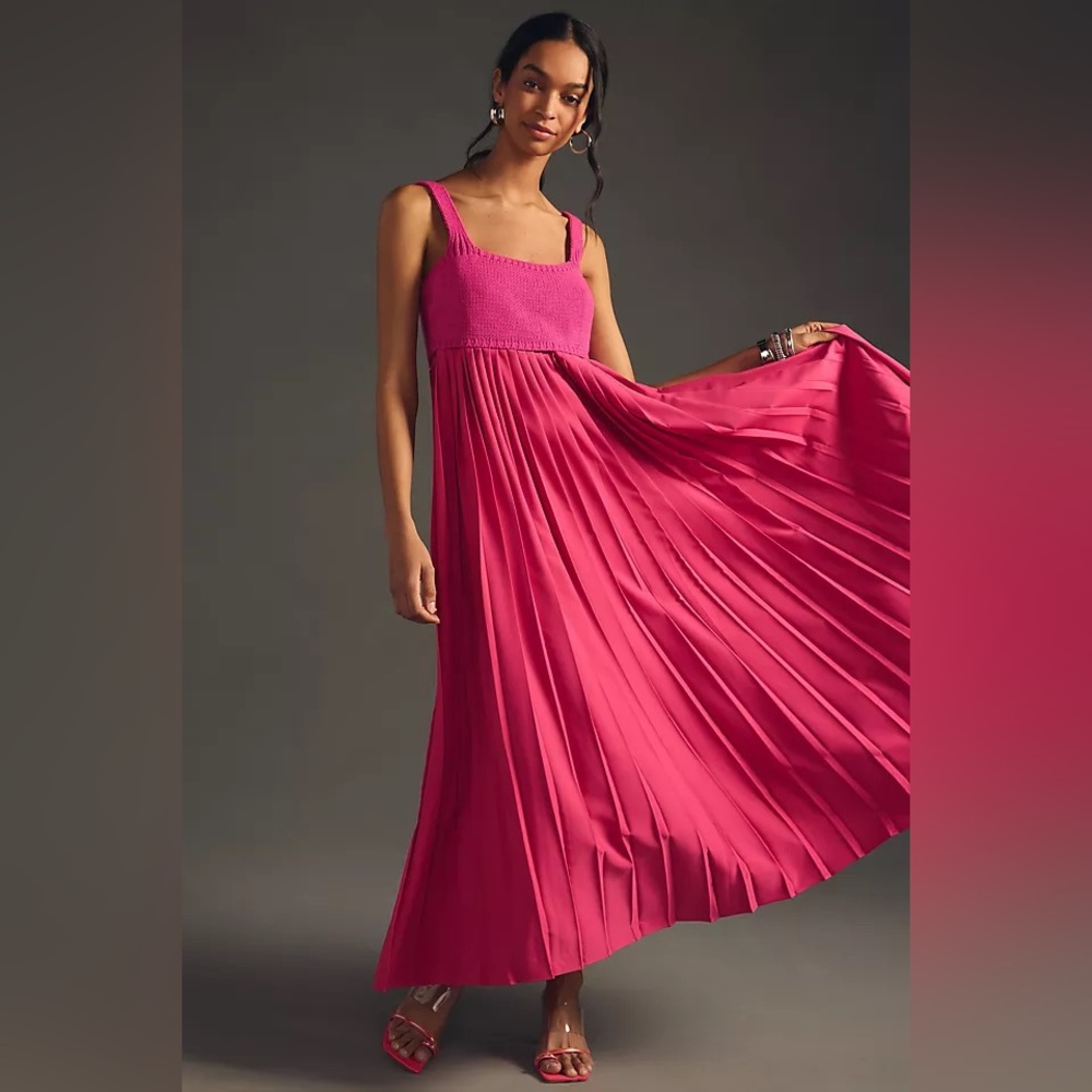 Mare Mare Pleated Knit Top Maxi Dress